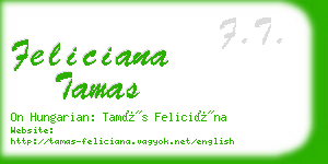 feliciana tamas business card
